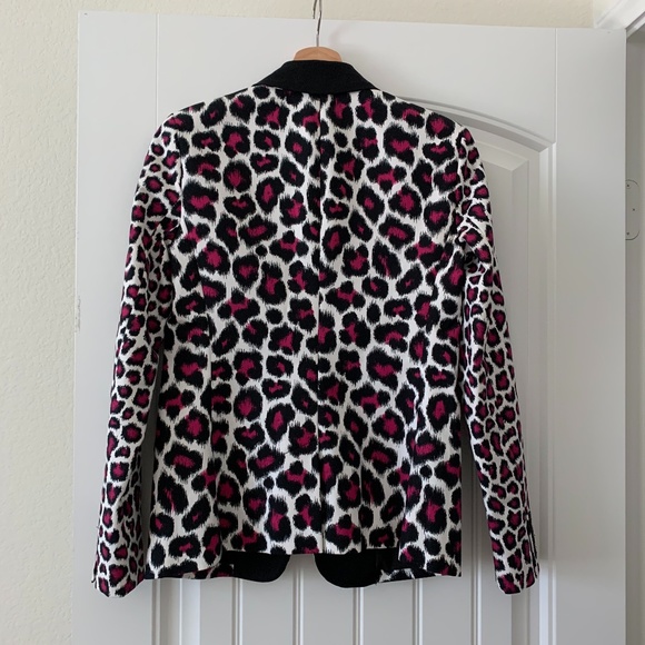 Michael Michael Kors leopard print tuxedo blazer - Picture 2 of 7